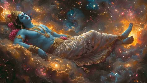 Sleeping Vishnu Painting, Lord Vishnu In Universe, Hindu God Pc Wallpaper, Lord Vishnu Sleeping In Cosmic Ocean, Sanatan Wallpaper Pc, Vishnu Bhagwan Wallpaper For Laptop, God Illustrations Wallpaper For Pc, Shiva Pc Wallpaper, Shree Ram Hd Wallpaper For Pc