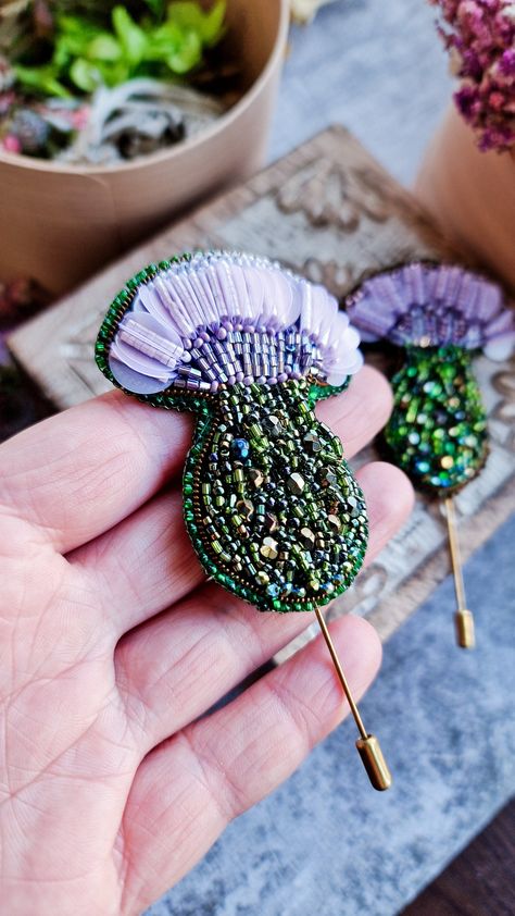 Excited to share the latest addition to my #etsy shop: Thistle Flower Brooch, Violet Flower Pin https://etsy.me/3B6BVi8 #purple #birthday #floral #green #no #women #fauxleather #minimalist #newyears Brooch Packaging Ideas, Brooch Ideas, Poppy Brooches, Green Brooch, Purple Birthday, Thistle Flower, Handmade Pins, Violet Flower, Packaging Ideas