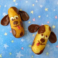 Meet Twinkie and Tootsie, my snack cake puppies. Twinkie Cake, Kid Snacks, Edible Crafts, Kids Treat, 강아지 그림, Valentines Food, 101 Dalmatians, Snack Cake, Fun Kids Food