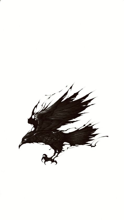 Itachi Crow Tattoo, Small Raven Tattoo, Crow Tattoo For Men, Blackbird Tattoo, Black Crow Tattoos, Rabe Tattoo, Tattoos Masculinas, Electronic Tattoo, Crow Tattoo Design