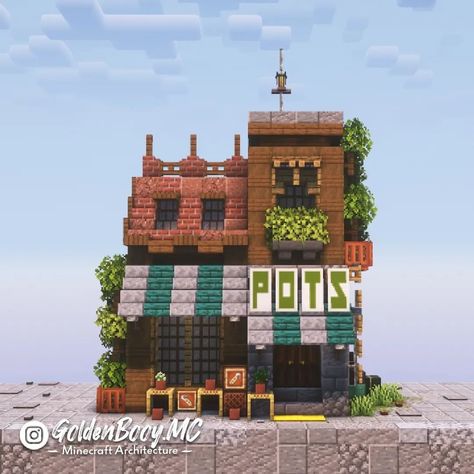 GoldenBooy | Minecraft Builder 🇧🇷 (@goldenbooy.mc) • Instagram photos and videos Minecraft Explorer House, Mining Hut Minecraft, Minecraft General Store, Bdoubleo100 Builds Minecraft, Minecraft Copper House, Minecraft Apiary, Brick House Minecraft, Minecraft Copper Builds, Minecraft Medieval City