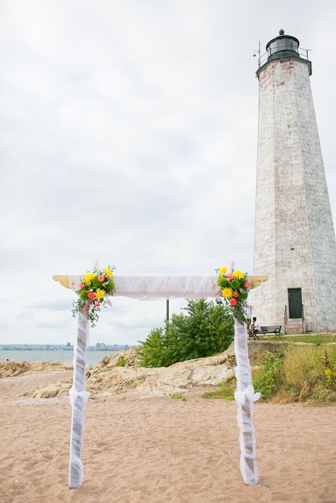 Conference Decor, Beach Wedding Inspo, Nautical Wedding Inspiration, White Wedding Arch, Lighthouse Wedding, Women's Conference, Beach Wedding Centerpieces, Dream Beach Wedding, Beachside Wedding