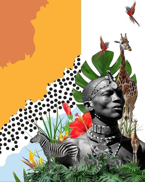 Afrofuturism Art, Collage Portrait, Digital Collage Art, Collage Art Projects, Afrocentric Art, Collage Artwork, Collage Design, Beauty And Fashion, Fashion Industry