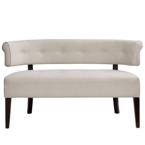 Jennifer Taylor Home Bench Settee, Sky Neutral - Google Express Curved Settee, Settee Dining, Upholstered Settee, Jennifer Taylor, Multipurpose Furniture, Tufted Bench, Settee Sofa, Dining Nook, Settee