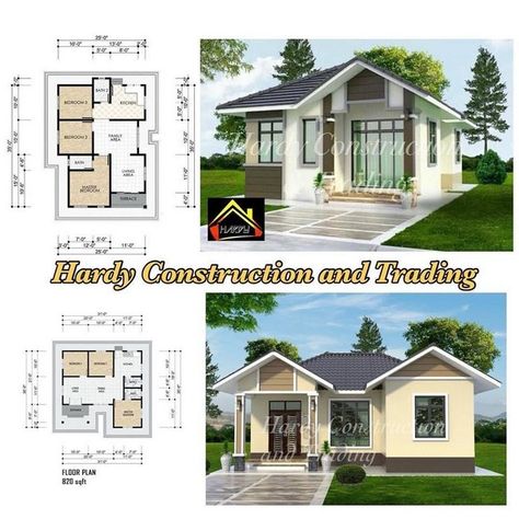 Small Craftsman House Plans, Gable Roof House, Retirement House Plans, Beach House Floor Plans, Guest House Plans, Small Modern House Plans, One Bedroom House, Flat Roof House, Small Cottage Homes