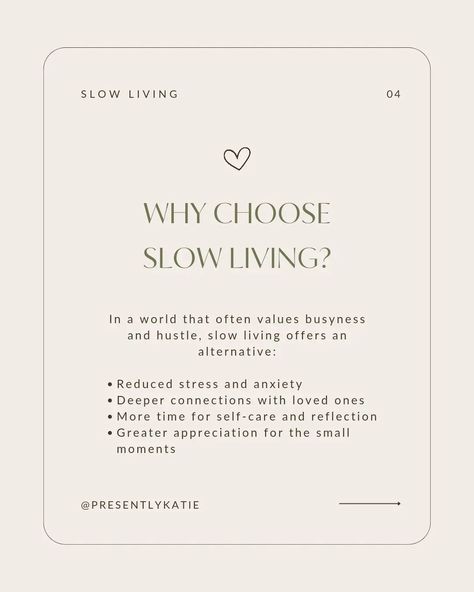 Explore the concept of the slow living lifestyle and how it can transform your daily routine. This post offers practical slow living tips that encourage intentionality and reduce stress. Discover ways to boost your slow living productivity while enjoying the present moment. Slow Living Lifestyle, The Present Moment, Present Moment, Busy Schedule, Small Moments, Living Tips, Slow Living, The Present, Simple Life