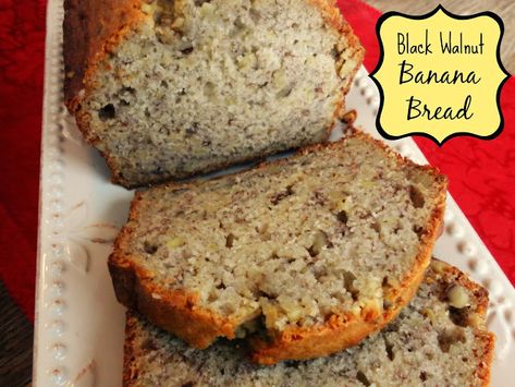 Black Walnuts Recipes, Walnut Banana Bread, Walnut Uses, Walnut Recipes, Walnut Bread, Vegetarian Snacks, Bread Rolls, Black Walnuts, Black Walnut