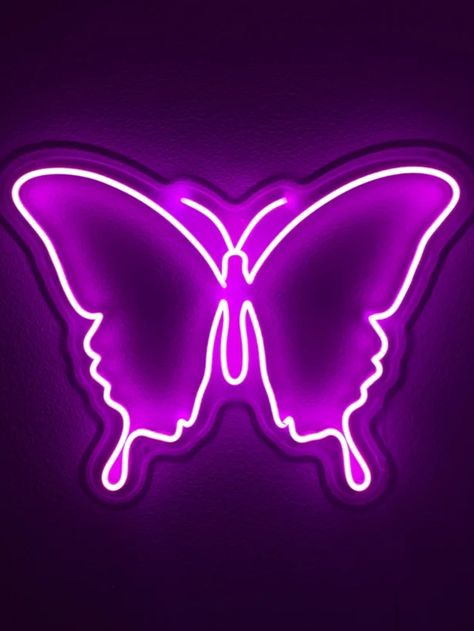 Butterfly Neon Sign Bedroom Butterfly, College Rooms, Neon Butterfly, Bedroom Ideas For Women, Neon Wallpapers, Neon Sign Bedroom, Woman Bedroom, Neon Wallpaper, Custom Neon