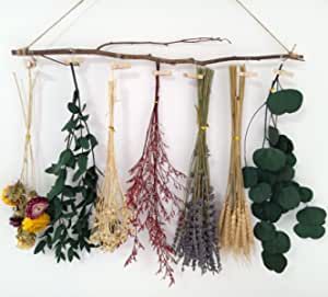 Dried Flower Wall Swag, Dried Flower Wall Hanging, Dried Flower Wall, Herb Rack, Flower Rack, Natural Dried Flowers, Flower Wall Hanging, Dried Eucalyptus, Hanging Flower Wall