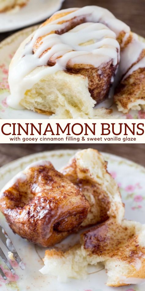 These homemade cinnamon rolls are super fluffy and soft with gooey cinnamon filling and a sweet glaze on top. It's also a great recipe for beginners because it only requires 1 rise #cinnamnbuns #cinnamonrolls #breakfast #brunch #christmasmorning #recipe from Just So Tasty https://www.justsotasty.com/homemade-cinnamon-rolls/ Best Homemade Cinammon Rolls, Cinnamon Rolls Homemade Soft And Fluffy, Super Soft And Fluffy Cinnamon Rolls, Cinnamon Rolls With Glaze, Cinnamon Bun Glaze Recipe, Cinnamon Bun Glaze, Cinnamon Rolls With Instant Yeast, Cinnamon Roll Sauce, Juicy Cinnamon Rolls