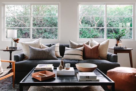 A history of Shoppe Amber Interiors, by Amber Lewis and the launch of their brand new website. Dark Grey Couches, Amber Lewis, Shoppe Amber Interiors, Sectional Slipcover, Amber Interiors, Living Room Style, Couches Living Room, Slipcovered Sofa, Front Room