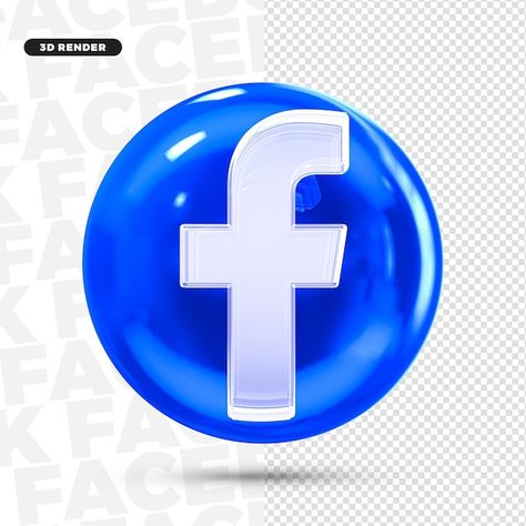 3d facebook logo icon for compositon pre... | Premium Psd #Freepik #psd #facebook-3d #facebook #social-media-app #social-media-facebook Logo Of Social Media Apps, 3d Social Media Icons, Facebook 3d Icon, Facebook Logo Icons, Facebook Instagram Logo, Social Media Logos Icons, Facebook Icon Png, Social Media Logo Design, Trucage Photo