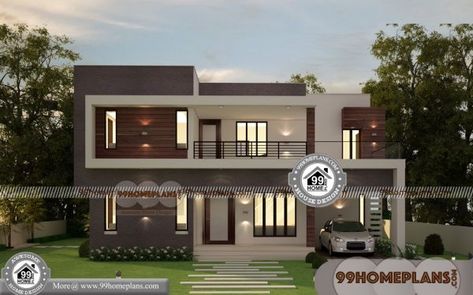 Affordable Dream Homes 70+ Cheap Double Storey Homes Modern Ideas Normal Bedroom, Small Contemporary House Plans, Two Storey House Plans, Car Porch, Double Storey House, House Plans With Photos, Indian House Plans, Townhouse Designs, Kerala House Design