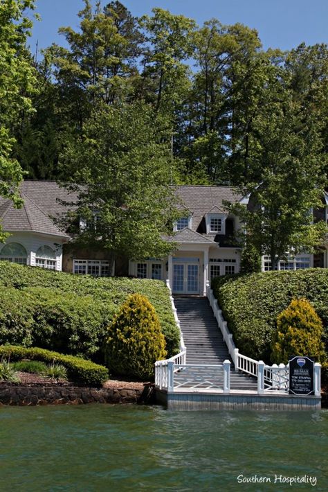 Visiting Lake Burton - Southern Hospitality Lake Burton Georgia, Rosemary Jelly, Riverside Garden, Walloon Lake, Lake Houses Exterior, River Side, Cottage Designs, Jelly Recipe, Lake Houses