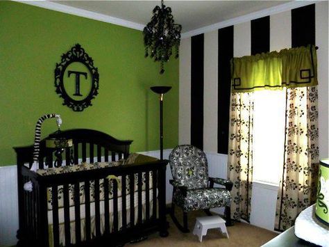 Beetlejuice/Tim Burton-esque Nursey....LOVE Girl Nurseries, Green Nursery, I'm Pregnant, Ideas Hogar, Girls Nursery, Dream Baby, Baby's Room, Girl Stuff