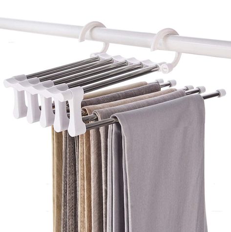 YUNAI Stainless Steel Pants Hangers Pants Organization, Hanging Pants, Pants Hangers, Pants Hanger, Closet Hangers, Wardrobe Space, Pants Rack, Hanger Organizer, Pant Hangers