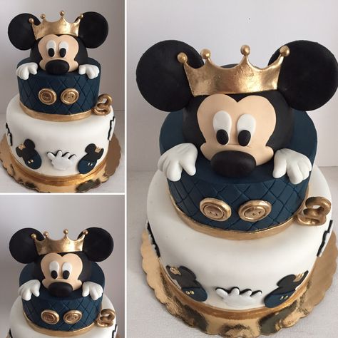 😍😍Cake Mickey Mouse😍😍...... The King......@decoraciontitis #cakemickeymouse #mickeymouse #pastelespersonalizados #pasteldemickey #pasteldefondant #dulcesideas #pastelesparatodaocasion #puertadehierro #monterrey Cake Mickey Mouse, Baby Boy 1st Birthday Party, Baby Room Art, Baby Boy 1st Birthday, Baby Boom, Disney Toys, 1st Boy Birthday, 1st Birthday Parties, The King