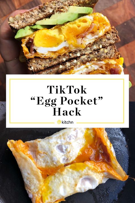 Egg Pockets, Best Egg Recipes, Egg Sandwich Recipe, Egg Sandwich Breakfast, Making Breakfast, Sourdough Sandwich, Crispy Cheese, Egg Sandwiches, Breakfast Sandwiches