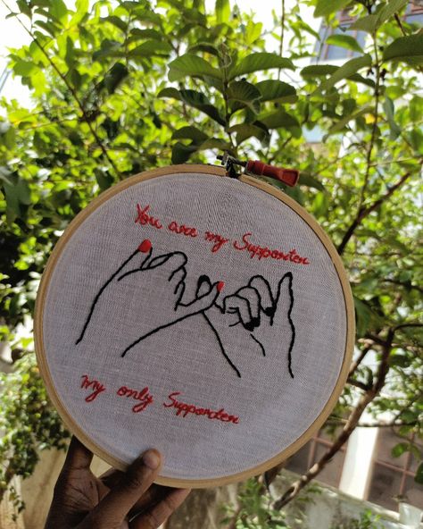 Lovely handmade Embroidery gift for best friend ❤ Best Friends Things, Handmade Gifts For Husband, Brother Birthday Gift, Embroidery Hoop Art Diy, Wedding Gifts For Friends, Handmade Wedding Gifts, Wool Gifts, Husband Birthday Card, Handmade Birthday Gifts