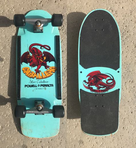 Powell Peralta Steve Caballero vintage skateboard 1980's 80s Skateboarding, Awesome Decks, 80s Skateboard, 90s Skateboard Design, 1980s Skateboard, Skateboard Pics, Classic Skateboard, Kryptonics Skateboard, Skateboard Pictures