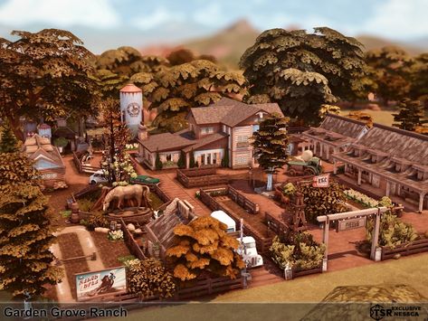 Sims 4 Chestnut Ridge, Sims 4 Ranch, Garden Grove, The Sims 4 Lots, Free Sims, Sims 4 Bedroom, Sims 4 Collections, Sims 4 Houses, Sims 4 Build