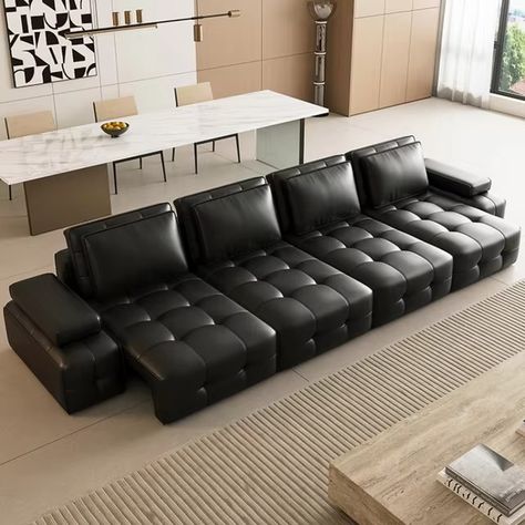 Italian Electric Function Sofa Bed First Layer Cowhide Small Apartment Sofa Bed Retractable Straight Divano Letto Home Furniture - AliExpress 1503 Small Apartment Sofa, Apartment Sofa, Small Apartment, Living Room Sofa, Sofa Bed, Better Living, Home Furniture, Electricity, Apartment