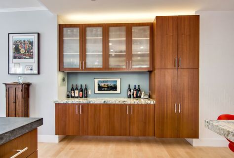 contemporary kitchen by Studio S Squared Architecture, Inc. Dinner Wagon Cabinet Modern, Dinner Wagon, 2nd Story Addition, Ceiling Layout, House Beautiful Living Rooms, Crockery Cabinet Design, Kitchen Unit Designs, Crockery Cabinet, Crockery Unit Design