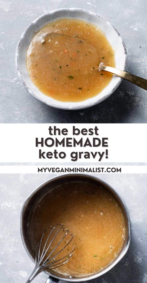 This easy 5-minute keto gravy instantly improves every dish - it's irresistible! Low carb, keto-friendly, better than store-bought granules & made with or without xanthan gum. Failproof using just 6 simple ingredients and works with any stock. Just because you've chosen a low-carb diet doesn't mean you should miss out on good old gravy! It just makes EVERYTHING taste better. The base recipe uses xanthan gum as a low-carb thickener. However, I include options on how to make it without xanthan ... Keto Gravy Low Carb Without Xanthan Gum, Keto Gravy Low Carb, Xanthan Gum Recipes, Keto Gravy, Keto Sauce, Meat Gravy, Keto Sauces, Gravy Ingredients, Keto Success