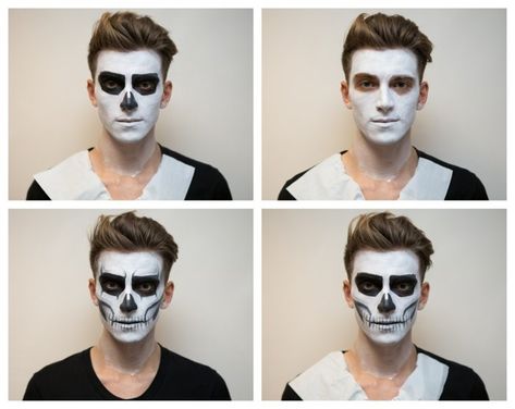 Maquillage : modèles et tutos faciles pour déguiser adultes et enfants I Blog Ma maison Beko Boy Halloween Makeup, Mens Halloween Makeup, Ideas Disfraz, Halloween Toddler Party, Halloween Makeup Sugar Skull, Creepy Halloween Makeup, Halloween Beauty, Halloween Tutorial, Cool Halloween Makeup