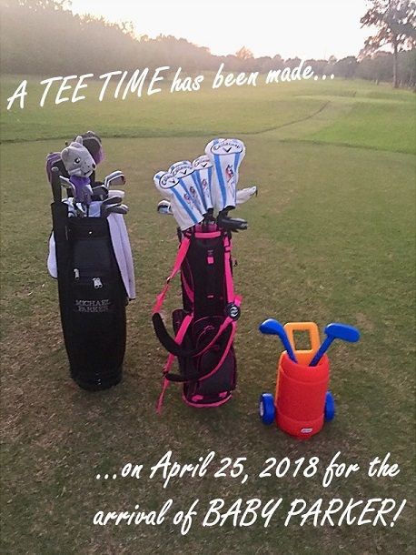 Golf, Tee Time Themed Baby Announcement Golf Baby Announcement, Golf Pregnancy Announcement, Golf Nursery, Golf Baby Showers, Baby Bottle Storage, Future Parents, Baby Weeks, Baby Image