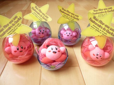 Kirby Party Invite made from foam playdoh. Kirby Party, Kirby Birthday, Play Doh, 8th Birthday, Party Invite, Birthday Party Favors, Kirby, Kids Birthday Party, Kids Birthday