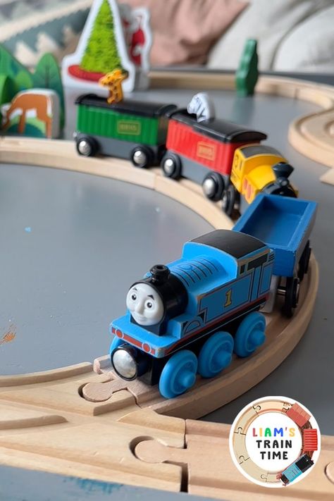 Today, you get to follow along as Liam and his dad show off their amazing creativity and problem-solving skills by building a wooden track using Brio wooden tracks. And, wait for it...they even add in an awesome railroad crossing! How cool is that?! Subscribe to Liam's Train Time on YouTube! Thomas And Friends Trains, Wooden Train Track, Railroad Crossing, Train Times, Wooden Train, Wait For It, Train Layouts, Thomas And Friends, Train Tracks