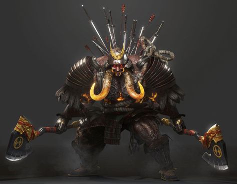 Yokai Art, Nioh 2, Witcher Monsters, Mtg Art, Horror Monsters, Monster Concept Art, Samurai Art, Game Character Design, Game Inspiration