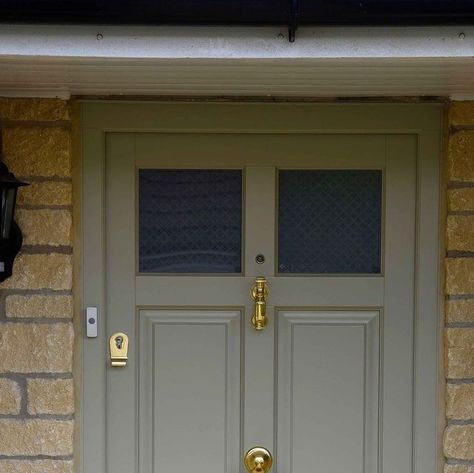 Timber Windows on Instagram: "Selecting their new windows and doors, Mr & Mrs Passmore chose a ‘French Grey’ finish throughout. The new front door is our Chalfont design and has Polished Brass ironmongery & Etched Star glass providing the finishing touches. “Our choices have a much softer colour and more pleasant design now”. . . . #beautifuldoors #door #doorhardware #frenchgrey #frontdoor #ironmongery #kerbappeal #newdoor #newfrontdoor #timberdoors #timberwindowsofcardiff" French Grey Front Door, Brass Ironmongery, Grey Front Door, New Front Door, Kerb Appeal, Timber Windows, New Windows, French Grey, Beautiful Doors