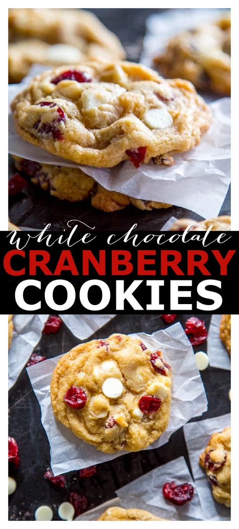 White Chocolate Cranberry Cookies - Dash of Sanity Craisins Recipes, Craisin Cookies, Chocolate Cranberry Cookies, White Chocolate Macadamia Nut Cookies, White Chocolate Cranberry Cookies, Macadamia Nut Cookies, White Chocolate Macadamia, White Chocolate Cranberry, Cranberry Cookies