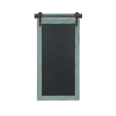 "Buy Blue Wall Mounted Chalk Board at Michaels. com. Turn any wall or corner at home into a free-spirited DIY section with this masterpiece-welcoming wall-mounted chalkboard. Turn any wall or corner at home into a free-spirited DIY section with this masterpiece-welcoming wall-mounted chalkboard. Its distressed blue wood frame was made specifically for rustic, industrial, and farmhouse homes. An iron bracket backed by plywood at the top section allows it to easily mount on walls. Details: Blue 16 Chalkboard Wall Decor, Target Wall Decor, Blackboard Wall, Target Wall, Wooden Easel, Chalkboard Wall, Sign Wall Decor, Hanging Bar, Nails And Screws