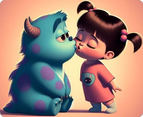 Buu Monster Inc, Boo Monsters Inc, Sully And Boo, Pink Cafe, Whatsapp Wallpaper Cute, Monster Inc, Disney Princess Fan Art, Phone Wallpaper Pink, Cartoon Monsters