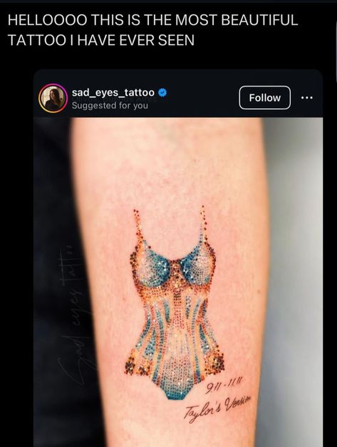 Taylor Swift Tattoo, Selena And Taylor, Fan Tattoo, Taylor Swift Party, Taylor Swift Birthday, Taylor Swift Fan Club, Body Suit Tattoo, Beautiful Tattoo, Taylor Swift Posters