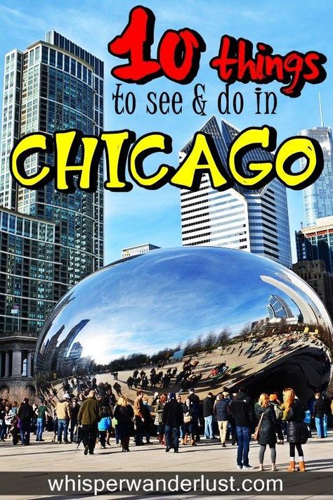 10 Things you must see & do in Chicago, Illinois | Whisper Wanderlust http://whisperwanderlust.com/10-things-you-must-see-do-in-chicago-illinois/ Museums In Chicago, Chicago Vacation, Visit Chicago, Millennium Park, Chicago Travel, Downtown Chicago, The Windy City, Usa Travel Destinations, Free Things To Do