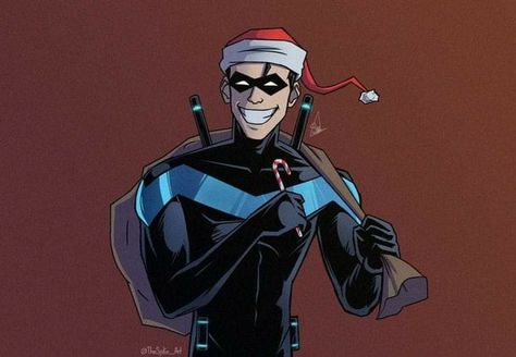 Nightwing Christmas, Spider Man And Mary Jane, Nightwing Young Justice, Nightwing And Batgirl, Superhero Christmas, Roy Harper, Todd Mcfarlane, Dc Icons, Batman Universe