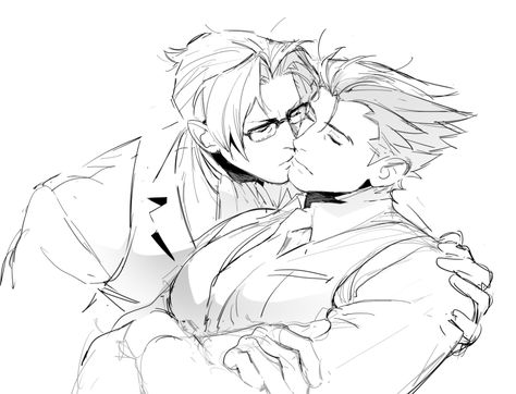 Godot X Wright, Ace Attorney Phoenix X Edgeworth, Shi Long Lang Ace Attorney, Edgeworth X Phoenix Wright, Phoenix Edgeworth, Phoenix Wright X Miles Edgeworth Kiss, Narumitsu Fanart, Wright X Edgeworth, Ace Attorney Edgeworth