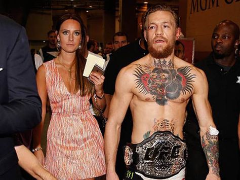 Conor McGregor and Dee Devlin after his win in Las Vegas. Connor Mc Gregor, Dee Devlin, Gym Back Workout, Behind Every Successful Man, Mc Gregor, Successful Man, Notorious Conor Mcgregor, A Strong Woman, Mega Star