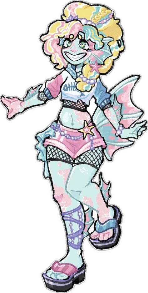 Lagoona Blue Fashion, Lagoona Blue Redesign, Blue Redesign, Mh Fanart, Monster High Lagoona, Studio Killers, Satisfying Art, Teen Titans Fanart, High Characters