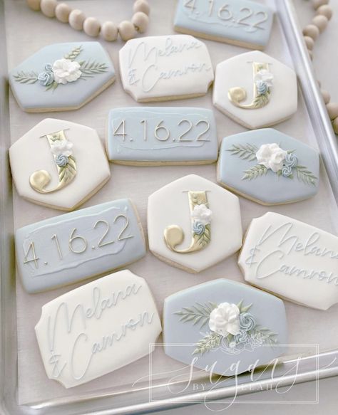 Wedding Cookies Decorated, Bride Cookies, Wedding Shower Cookies, Anniversary Cookies, Engagement Cookies, Bridal Cookies, Bach Bash, Monogram Cookies, Bridal Shower Desserts