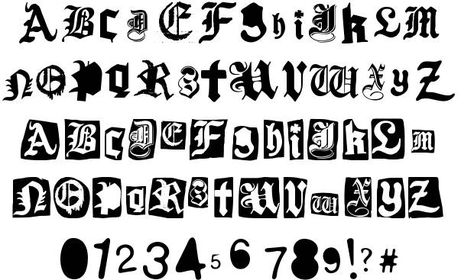 Gothic Punk font by Woodcutter - FontRiver Punk Logos, Punk Typography, Punk Font, Punk Symbols, Punk Collage, Punk Illustration, Alfabet Font, Punk Tattoo, Lettering Styles Alphabet