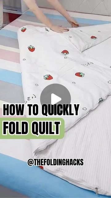 How To Fold A Thick Blanket, How To Fold Blankets To Save Space, How To Fold Blankets For Display, Folding Blankets To Save Space, Shoes Tutorial, Baby Shoes Tutorial, Folding Hacks, Bedroom Hacks, Thick Blanket