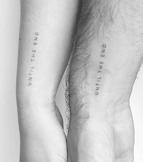 61 Non-cliché Small Tattoos For Couple Tattoo Idea For Relationship, Couple Tattoo Ideas Husband Wife, Trending Couple Tattoos, Couple Set Tattoo, Couple Tattoos Nautical, Ldr Couple Tattoo Ideas, Initials And Date Tattoo, Cool Couple Tattoo Ideas, Tiny Matching Couple Tattoos