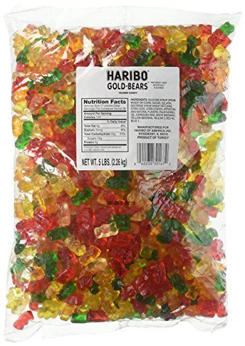 Haribo Original Gold-Bears Gummi Candy, 5-Pound Bag of De... Haribo Gummy Bears, Haribo Gold Bears, Gummi Candy, Grocery Foods, Healthy Meal Delivery Service, Healthy Food Delivery, Big Bag, Gummy Bears, Gummy Candy