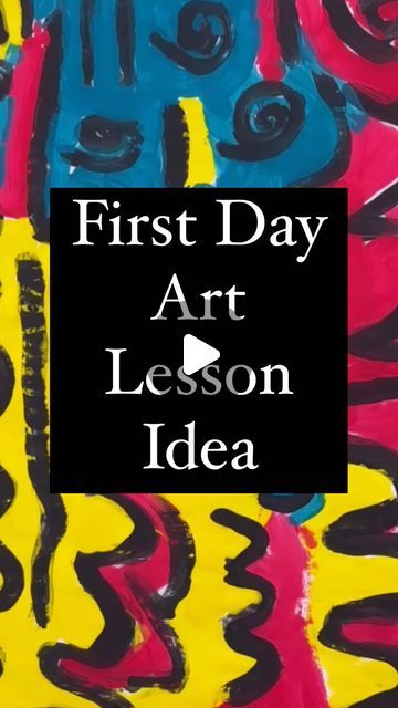 Nylah Khan on Instagram: "Gearing up to head back to school soon, as I know many of y’all are as well! And if you’re not, then pls look away!!!!   Here’s my first day art lesson with TK (you can do it with any lower grade)! I have probably been doing this lesson for 2 decades. It started as my go to lesson for kinder, but now I do another version of this with them! And yessssss, we bust out the paint on Day 1! It’s all so worth it, I promise!   On Day 1, students learn about the different kinds of lines after reading the book “Lines that Wiggle” and they get to paint the black lines!  On Day 2, students learn about primary colors and fill the rest of their painting with these colors in the negative space!  The results are truly unique and beautiful!   If you’re looking for more details, ch One Day Art Lessons Kindergarten, 1st Day Of Art Class Elementary, Beginning Of The Year Art Projects First Grade, 1st Grade One Day Art Lesson, 2nd Grade Line Art Lesson, Different Kinds Of Lines, Kinds Of Lines, Art Classroom Organization, Painting Art Lesson