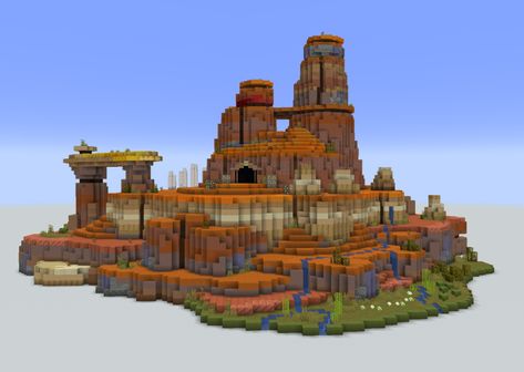 I was trying to build my own version of Mesa biome : Minecraftbuilds Mesa Biome House, Mesa Biome Minecraft Builds, Mesa Builds Minecraft, Mesa Minecraft Builds, Mesa Biome House Minecraft, Minecraft Mesa Base, Minecraft Biome Ideas, Minecraft Mesa Build, Minecraft Base Ideas